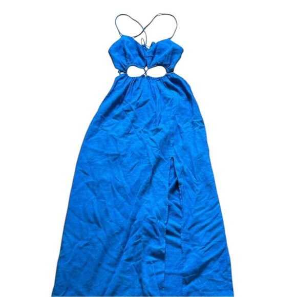 Zara Blue Backless Cut Out Sundress small - Picture 4 of 7